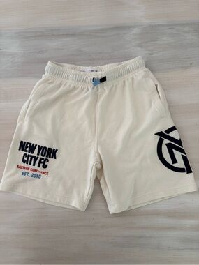 Zara Cream New York City FC Graphic Shorts